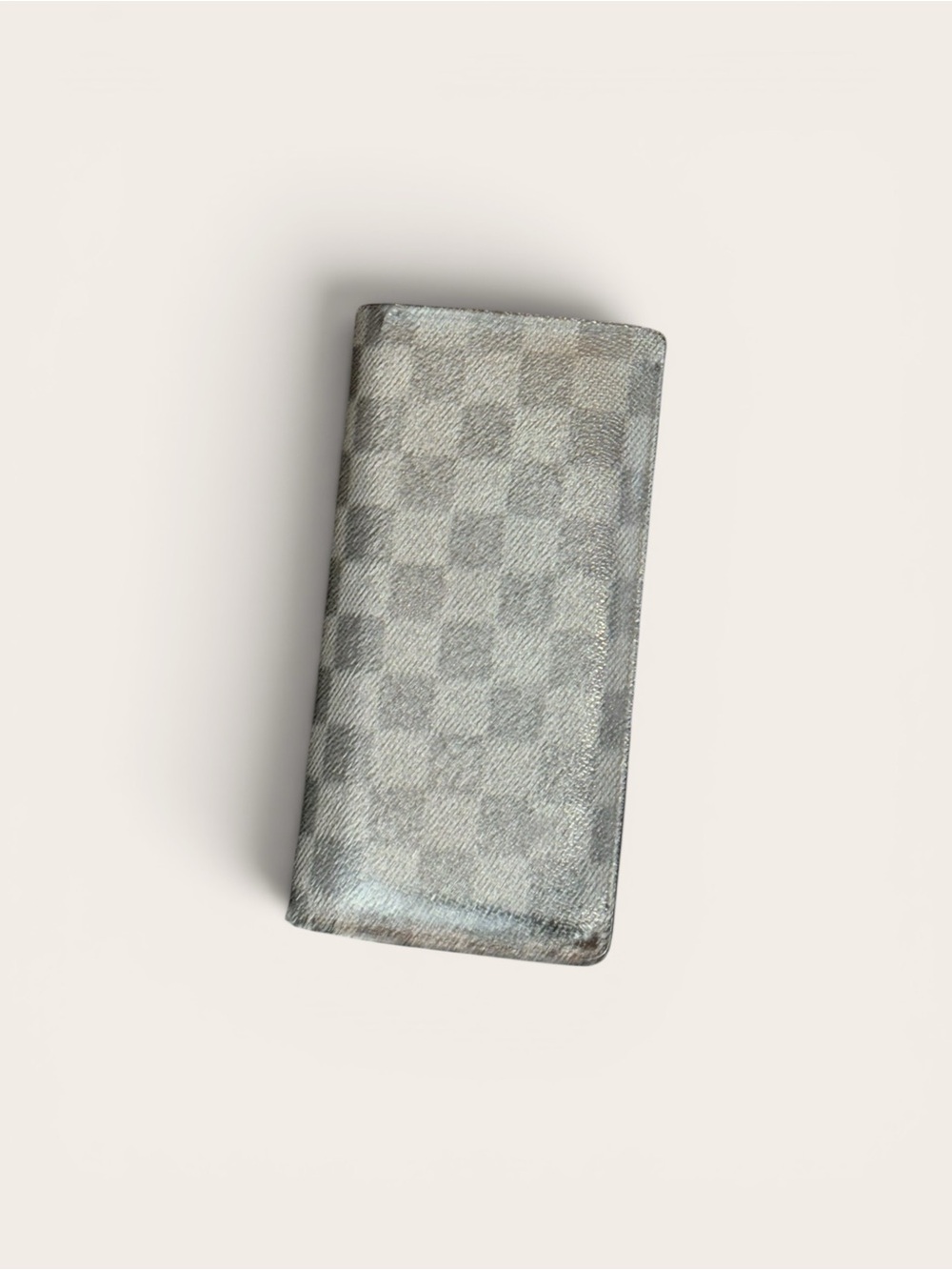Louis Vuitton Checkered Long Wallet - Gray